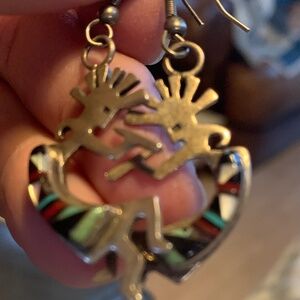 Vintage Zuni inlay Earrings